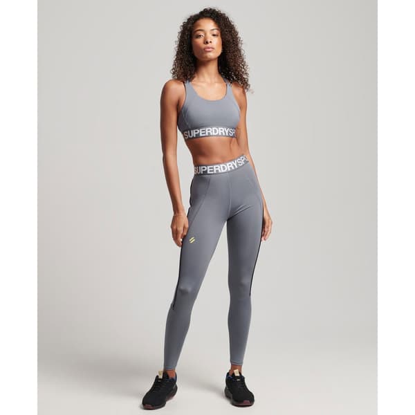 Superdry Leggings Train Branded Elastic Grå 2XS Kvinde