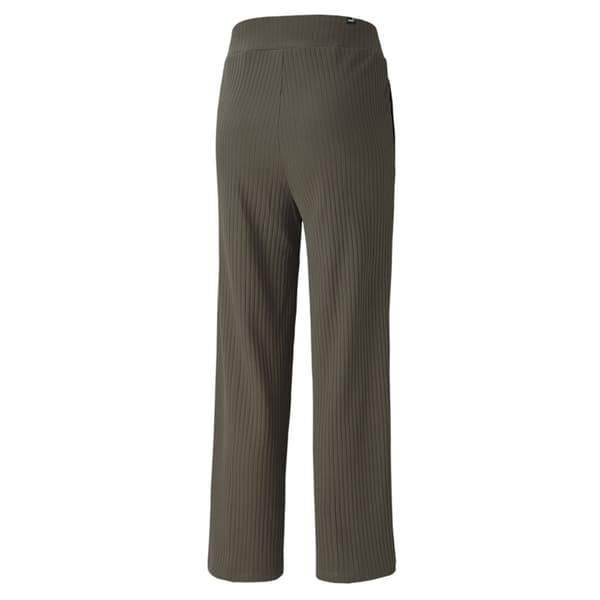 Puma Byxor Her Ribbed Wide Grönt M Kvinna