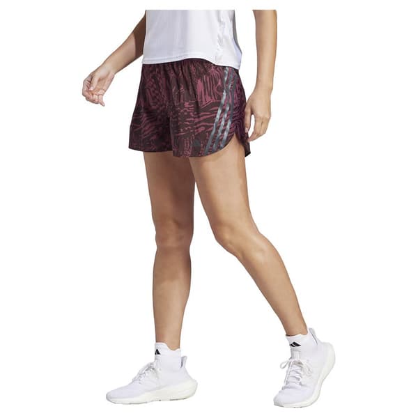 Adidas Shorts 3 Stripes Aop 4´´ Rosa XS Kvinna
