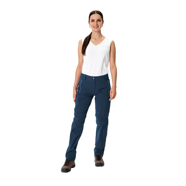 Vaude Housut Farley Stretch Zo T-zip Ii Sininen 42 / Short Nainen
