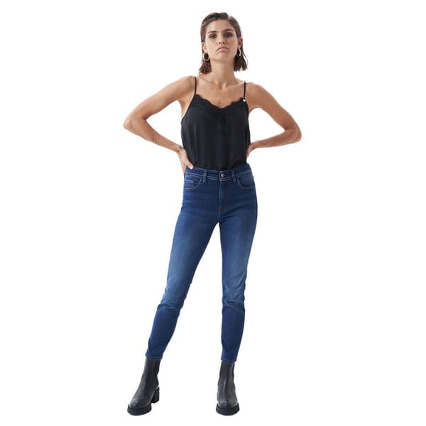 Salsa Jeans 122676-850 Bliss Cropped In Rinse Bliss Cropped In Rinse Jeans Blå 26 / 30 Kvinde