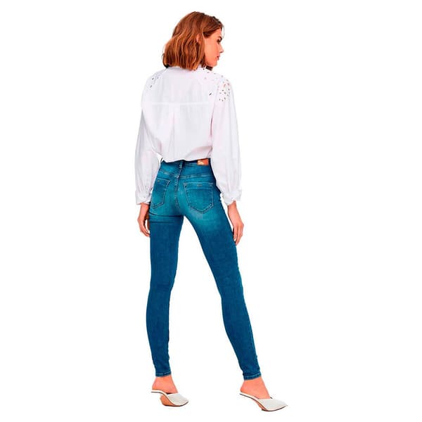 Only Korkeavyötäröiset Farkut Forever High Life Skinny Rea958 Sininen S / 32 Nainen