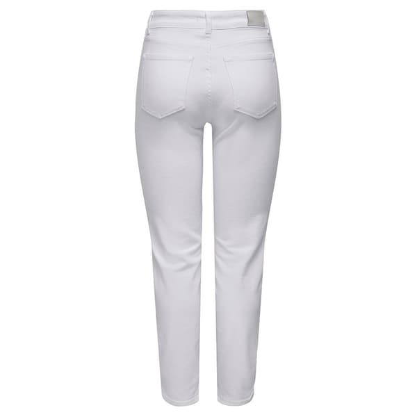 Only Jeans Med Hög Midja Emily Stretch Fit Cro790 Vit 33 / 32 Kvinna