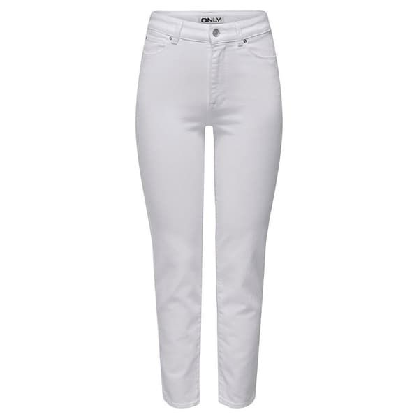 Only Jeans Med Hög Midja Emily Stretch Fit Cro790 Vit 33 / 32 Kvinna