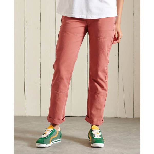 Superdry Byxor High Rise Carpenter Orange 32 / 32 Kvinna