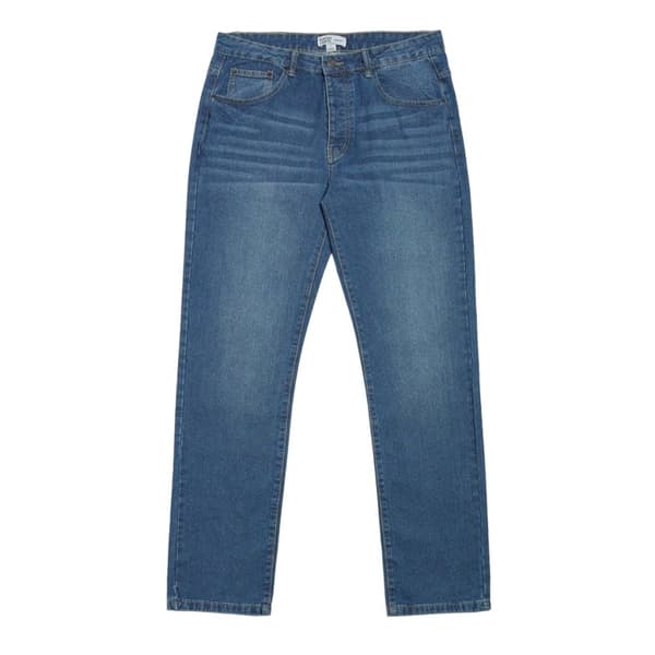 Burton Mens Mid Wash Straight Jeans