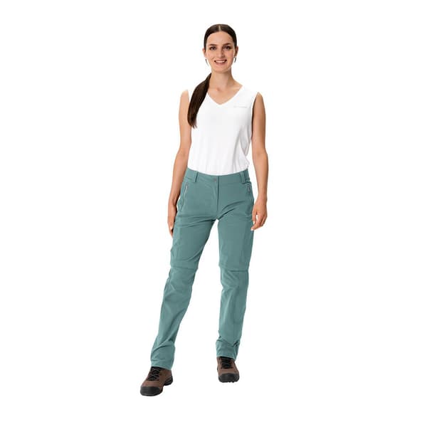 Vaude Byxor Farley Stretch Zo T-zip Ii Grönt 34 / Regular Kvinna