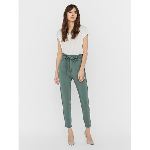Vero Moda Byxor Loose Paperbag Grönt 2XL / 30 Kvinna
