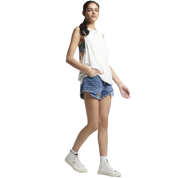 Superdry Farkkushortsit Vintage High Rise Sininen 26 Nainen
