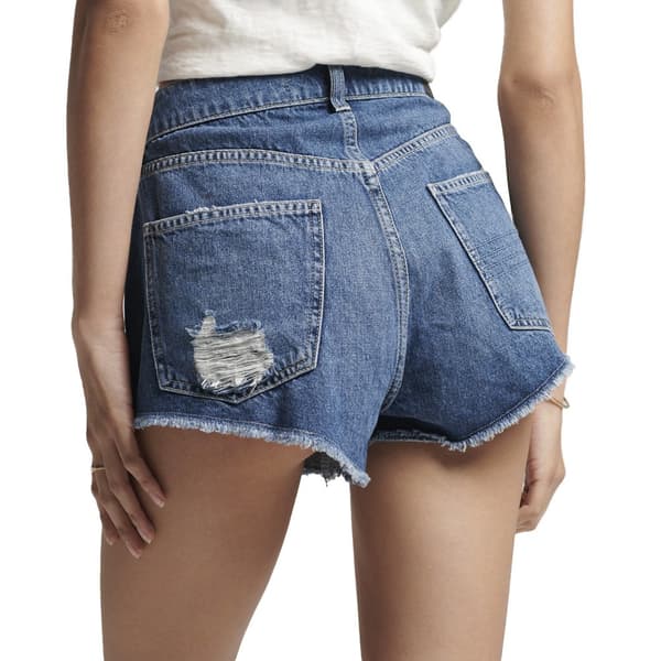Superdry Farkkushortsit Vintage High Rise Sininen 26 Nainen