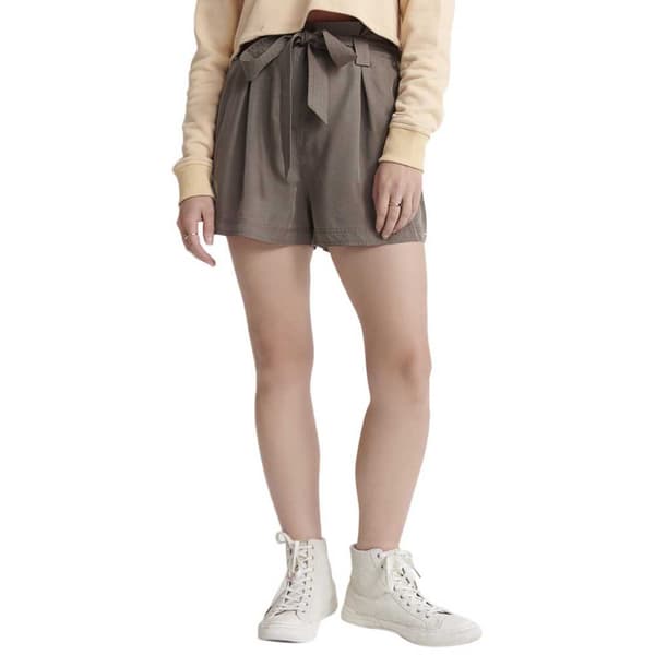 Superdry Shorts Byxor Desert Paperbag Grönt S Kvinna