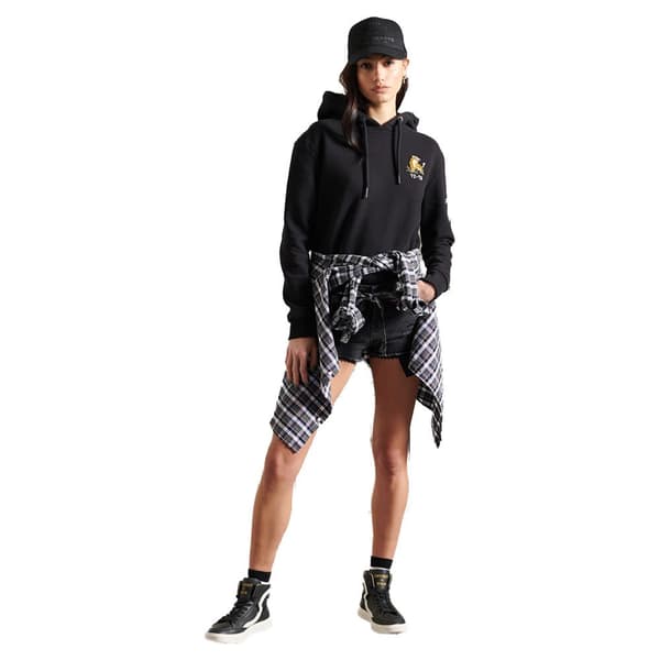 Superdry Jeansshorts Lace Hot Svart 28 Kvinna