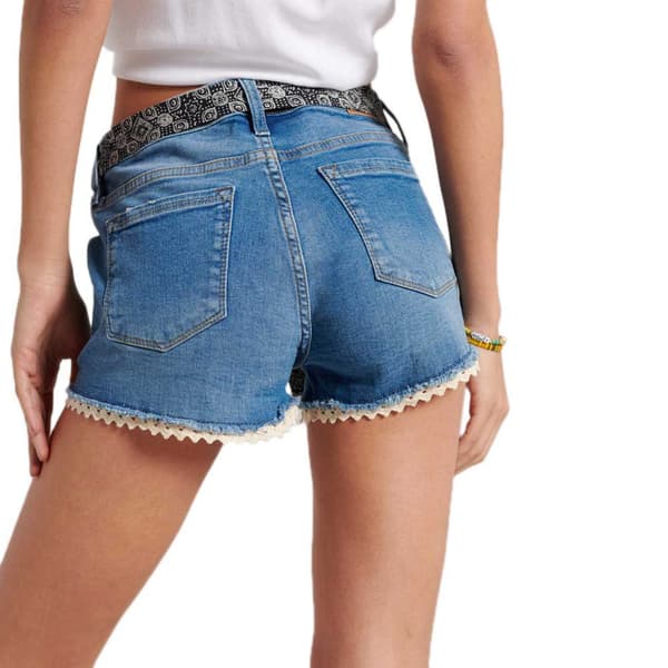 Superdry Farkkushortsit Lace Hot Sininen 30 Nainen