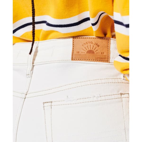 Superdry Shortsit Vintage Mid Rise Slim Valkoinen 26 Nainen