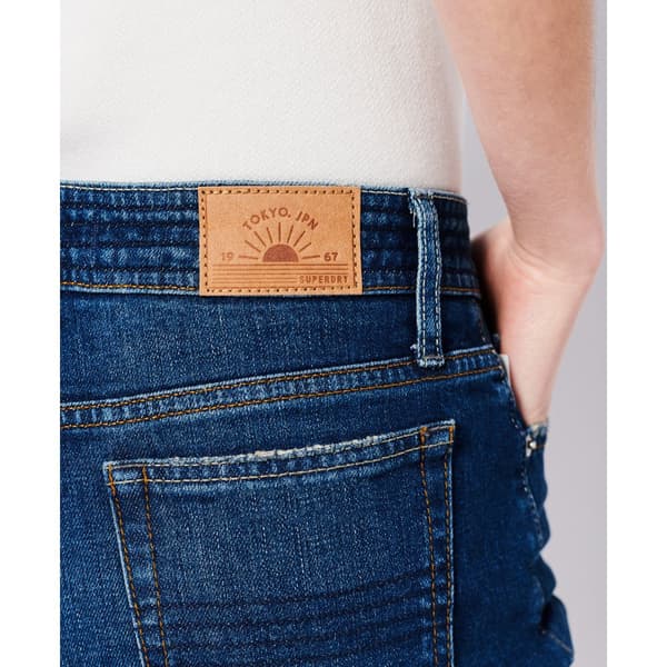 Superdry Shortsit Vintage Mid Rise Slim Sininen 26 Nainen