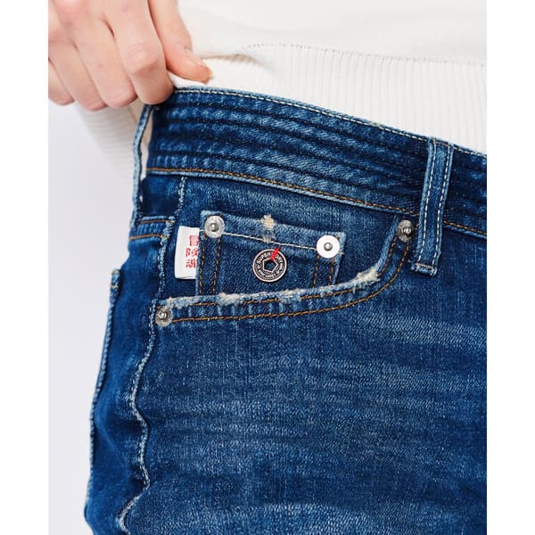 Superdry Shortsit Vintage Mid Rise Slim Sininen 26 Nainen