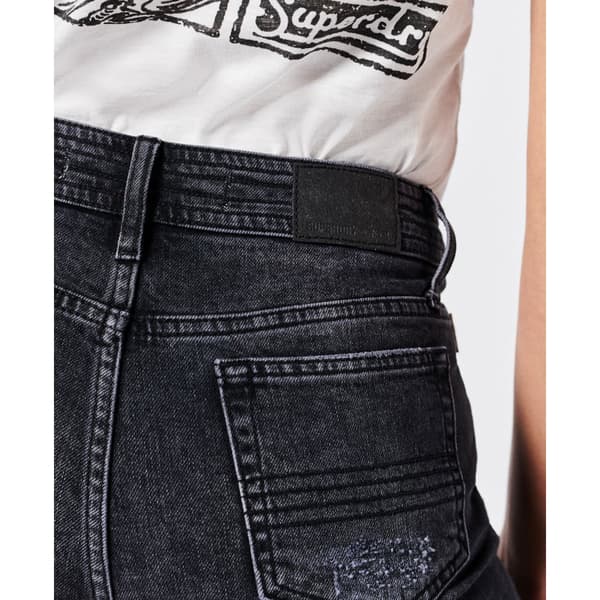 Superdry Shortsit Vintage Mid Rise Slim Musta 28 Nainen
