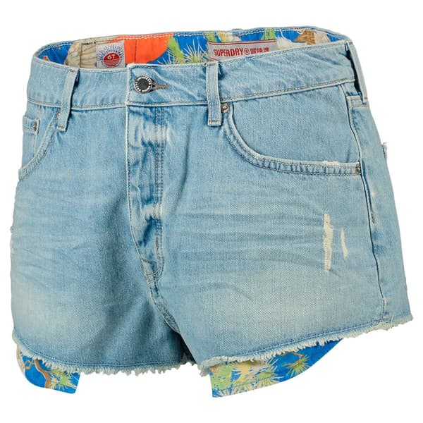 Superdry Farkkushortsit Vintage High Rise Sininen 28 Nainen