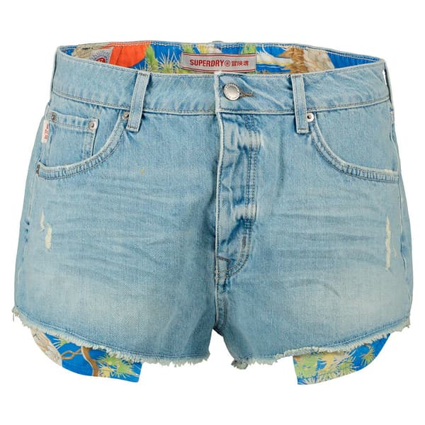 Superdry Farkkushortsit Vintage High Rise Sininen 28 Nainen