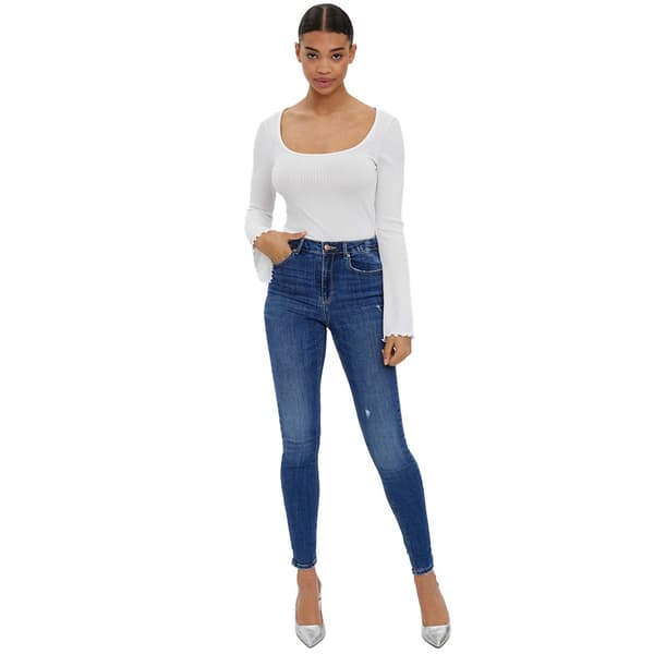 Vero Moda Jeans Med Hög Midja Sophia Skinny Destr Li388 Blå S / 30 Kvinna