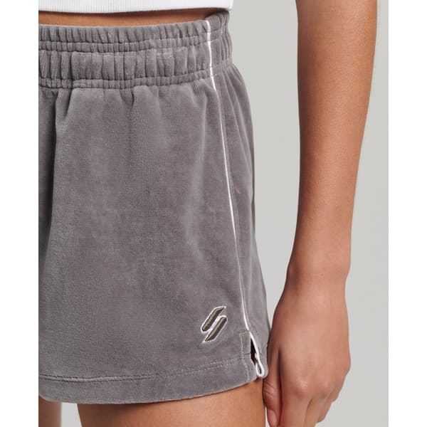 Superdry Shorts Code Sl Velour Grå S Kvinna