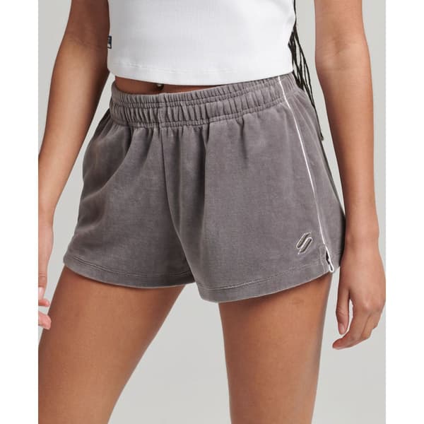 Superdry Shorts Code Sl Velour Grå S Kvinna