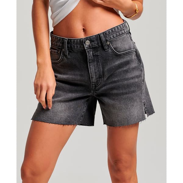 Superdry Shorts Vintage Mid Rise Cut Off Grå 24 Kvinna