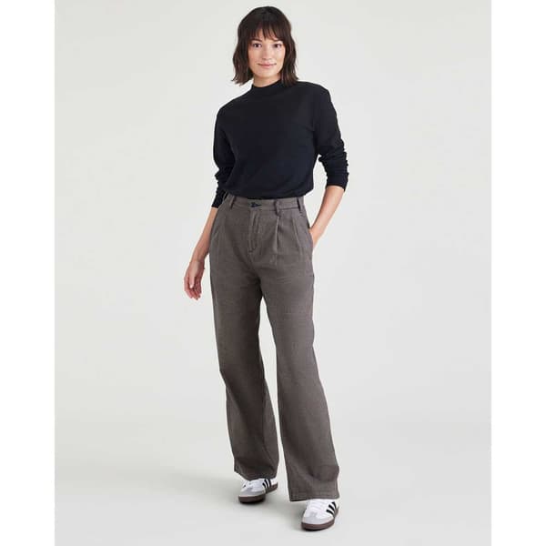 Dockers Housut Original Pleated High Wide Harmaa 28 Nainen