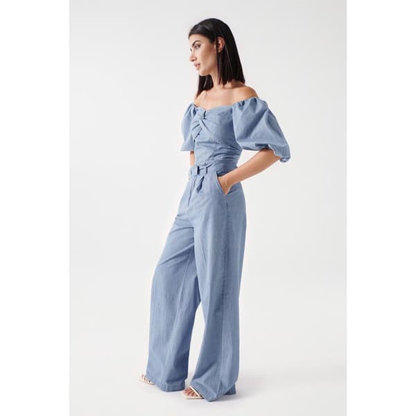 Salsa Jeans Jeans 21007074 Palazzo Blå XS / 32 Kvinde