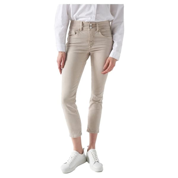 Salsa Jeans Farkut Secret Crop Slim Fit 21007017 Beige 32 / 28 Nainen