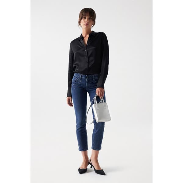 Salsa Jeans Jeans Wonder Crop Slim Fit Blå 28 / 28 Kvinna