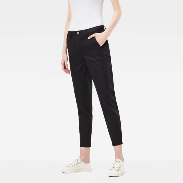 G-star Keskivyötäröllä Ohuet Chino-housut Bronson Musta 29 / 34 Nainen