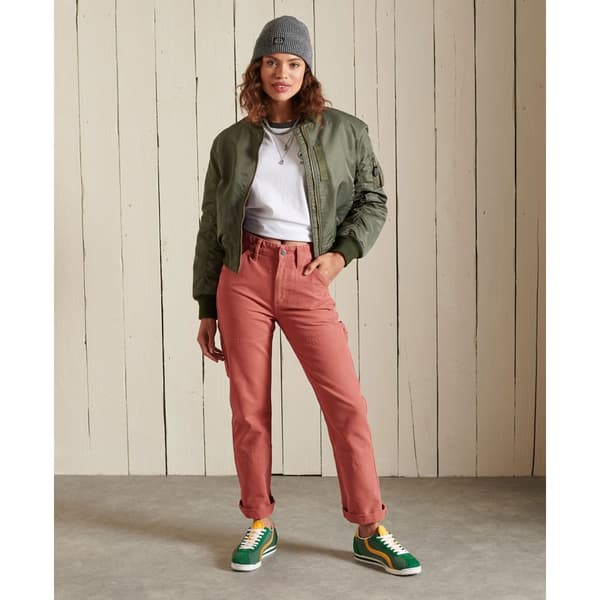 Superdry Housut High Rise Carpenter Oranssi 28 / 32 Nainen