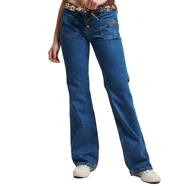 Superdry Jeans Vintage Low Rise Slim Flare Blå 28 / 32 Kvinde