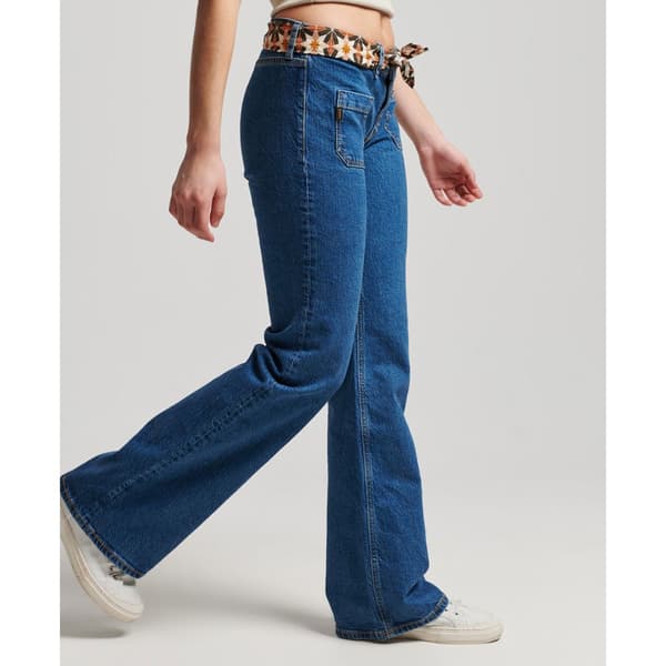 Superdry Jeans Vintage Low Rise Slim Flare Blå 28 / 32 Kvinde