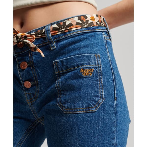 Superdry Jeans Vintage Low Rise Slim Flare Blå 28 / 32 Kvinde