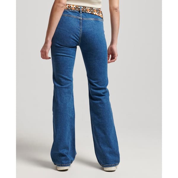 Superdry Jeans Vintage Low Rise Slim Flare Blå 28 / 32 Kvinde