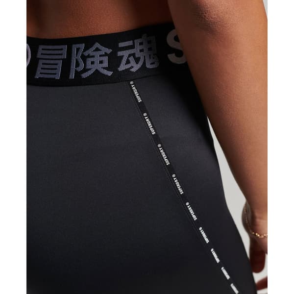 Superdry Strumpbyxor Train Branded Elastic Svart XS Kvinna
