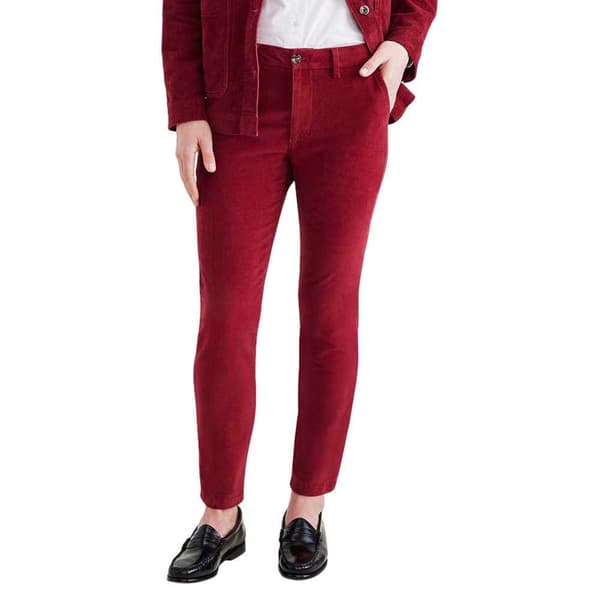 Dockers Chino Byxor Weekend Skinny Röd 28 / 27 Kvinna