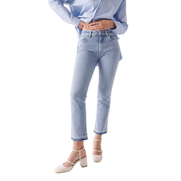 Salsa Jeans Jeans Destiny Cropped Flare Fit Blå 28 / 28 Kvinna