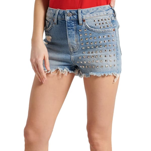 Superdry Jeansshorts Skinny Hot Blå 28 Kvinna