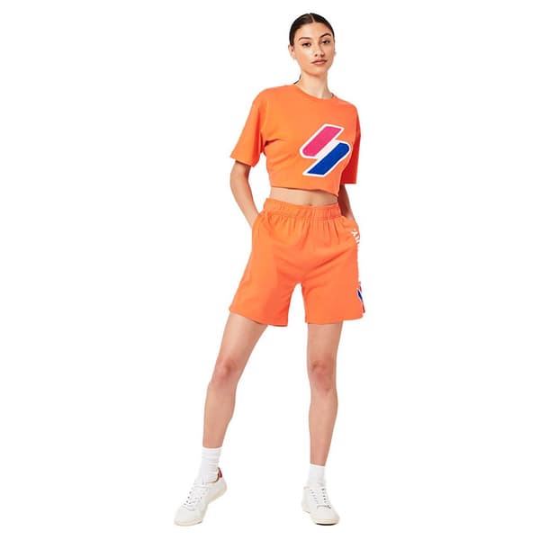 Superdry Shorts Code Sl Applique Boy Orange S Kvinna