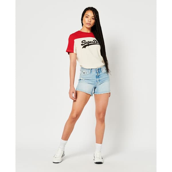 Superdry Shortsit Vintage Mid Rise Slim Harmaa 24 Nainen