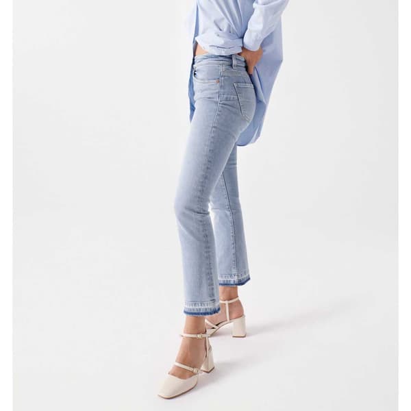 Salsa Jeans Jeans Destiny Cropped Flare Fit Blå 27 / 28 Kvinde