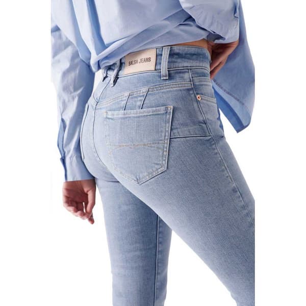 Salsa Jeans Jeans Destiny Cropped Flare Fit Blå 27 / 28 Kvinde