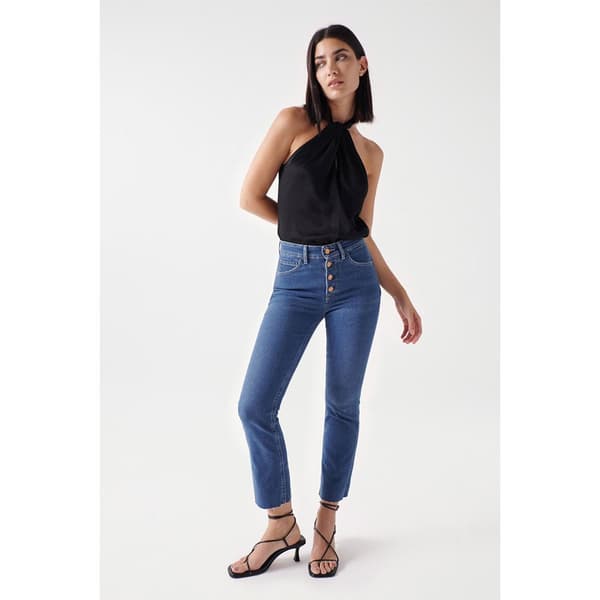 Salsa Jeans Farkut Glamour Crop Flare Fit Sininen 28 / 28 Nainen