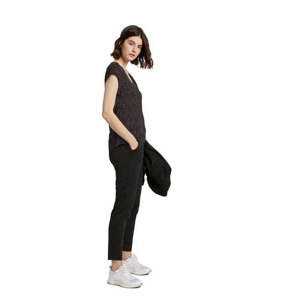 Tom Tailor Med Bukser I Elastisk Talje Relaxed-fit Sort 2XL Kvinde