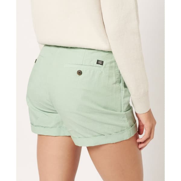 Superdry Shortsit Studios Linen Vihreä S Nainen