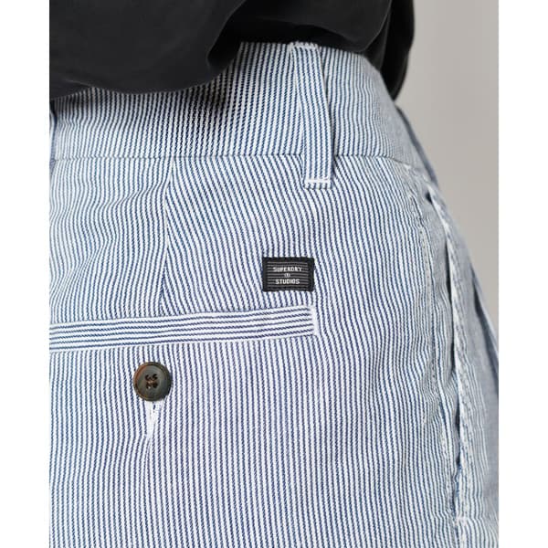 Superdry Shorts Studios Linen Blå M Kvinna