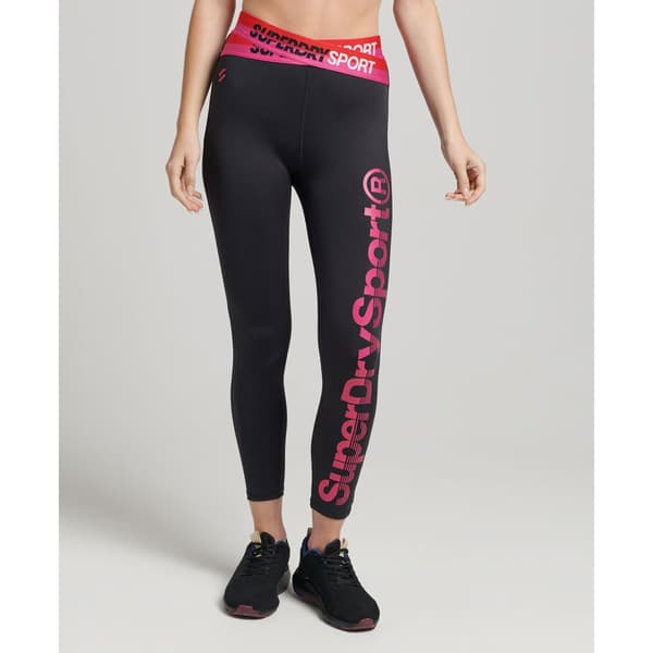 Superdry Strumpbyxor Training Cross 7/8 Svart 2XS Kvinna